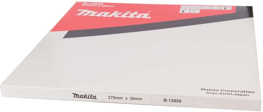 Makita T.C.T. pjūklas 270X2.6X30mm 20° T18 B-12859 T.C.T • 270 x30 mm • T18 • 20° • Medienai