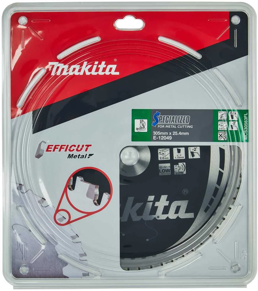 Makita T.C.T. pjūklas 305x2 x 25.4mm 63T EFFICUT Metal E-12049