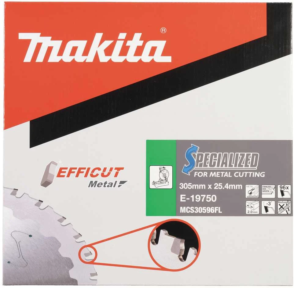 Makita T.C.T. pjūklas 305x2 x 25.4mm 96T EFFICUT Metal E-19750