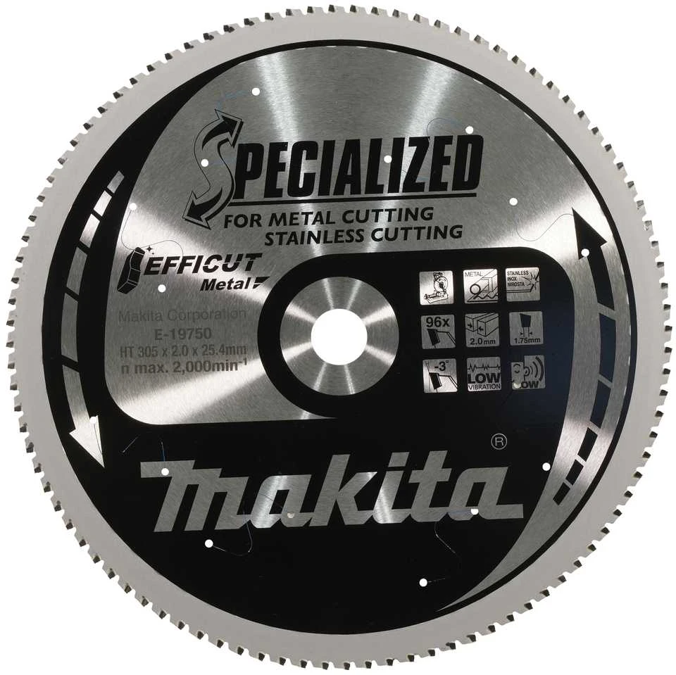 Makita T.C.T. pjūklas 305x2 x 25.4mm 96T EFFICUT Metal E-19750