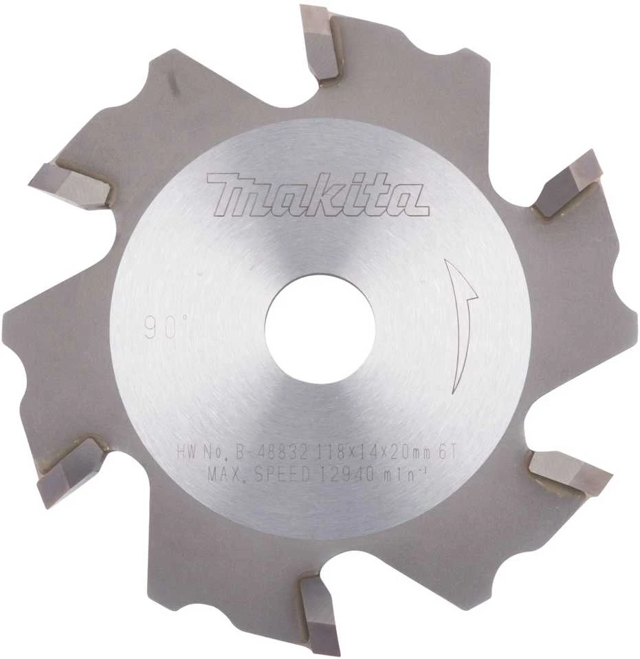 Makita T.C.T. pjūklas SPECIALIZED 118X14X20mm 5° T6 B-48832 T.C.T • 118 x20 mm • T6 • 5° • Kompozitinėm aliuminio plokštėms