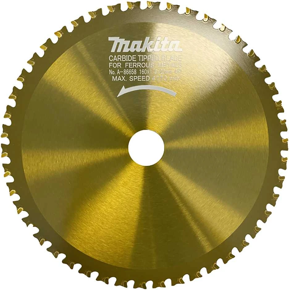 Makita T.C.T. pjūklas SPECIALIZED 160X1.6X20mm 0° T46 A-86658 T.C.T • 160 x20 mm • T46 • 0° • Metalui