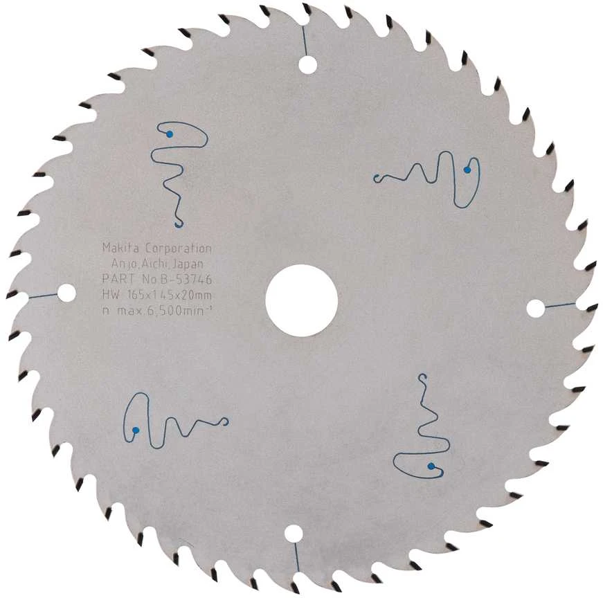 Makita T.C.T. pjūklas SPECIALIZED 165X1.45X20mm 23° T44 B-53746 T.C.T • 165 x20 mm • T44 • 23° • Medienai/MDF/laminatui