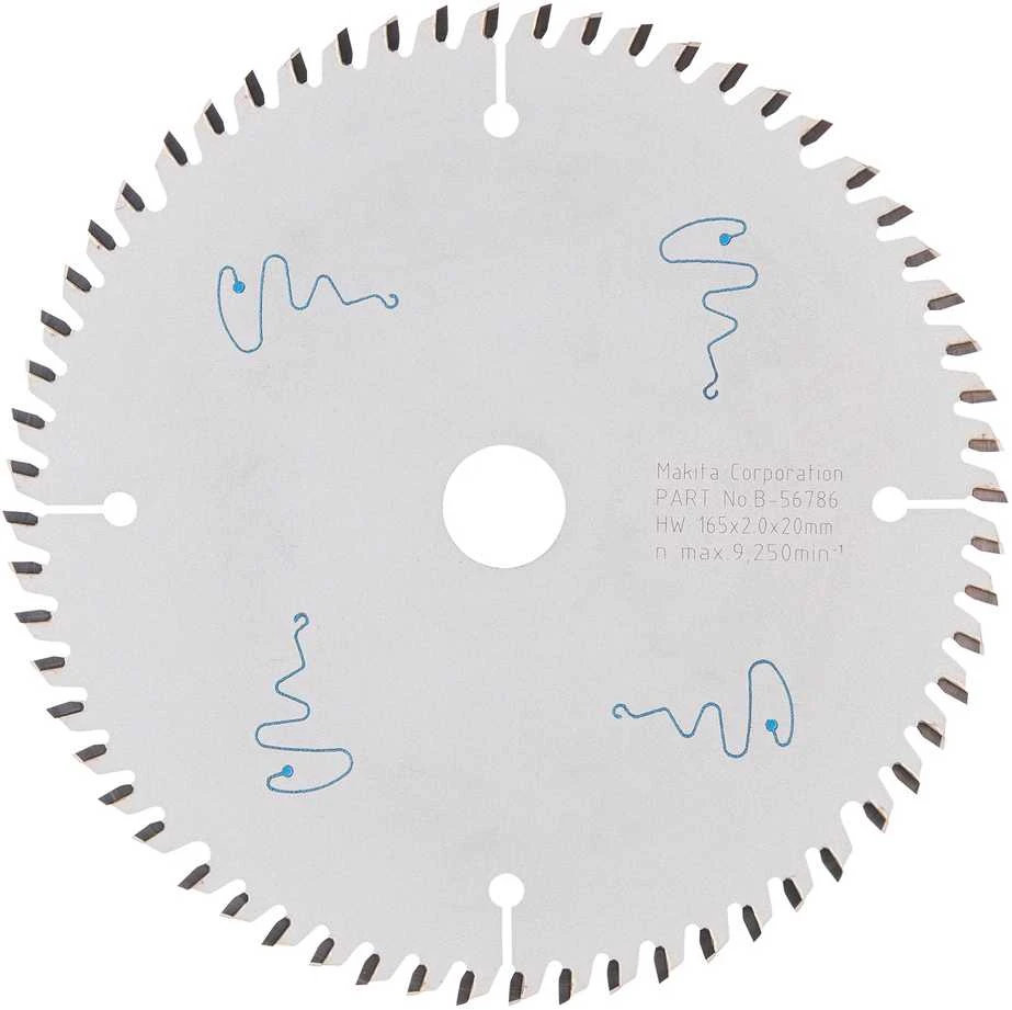 Makita T.C.T. pjūklas SPECIALIZED 165X2X20mm 5° T60 B-56786 T.C.T • 165 x20 mm • T60 • 5° • MDF/laminatui