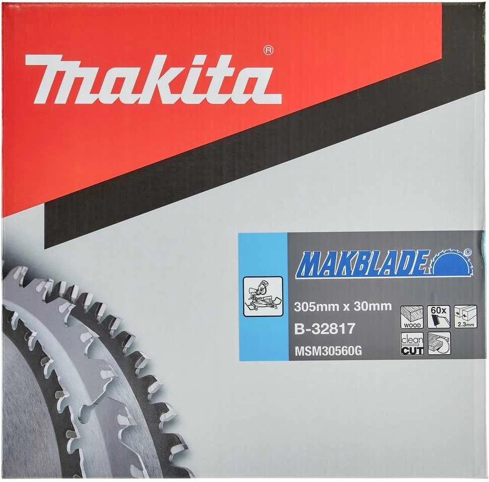 Makita T.C.T. Zāģripa MAKBLADE 305X2.3X30mm 5° T60 B-32817 T.C.T • 305 x30 mm • T60 • 5° • Kokam