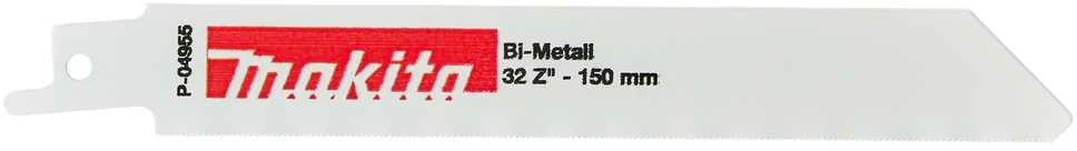 Makita Tiesinio pjūklo pjūkleliai 150X0.9MM (32TPI), 5vnt., metalui P-04955