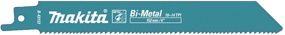 Makita Tiesinio pjūklo pjūkleliai BIM 152x1,25mm (10-14tpi), 5Vnt., Metalui B-43153