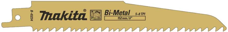 Makita Tiesinio pjūklo pjūkleliai BIM 152x1,6mm (5-8tpi), 5Vnt. B-43234