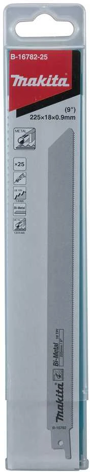 Makita Tiesinio pjūklo pjūkleliai BIM 225x0,9 (18tpi), 25Vnt., Metalui B-16782-25