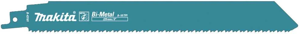 Makita Tiesinio pjūklo pjūkleliai BIM 225x1,1mm (8-10tpi), 5Vnt., Metalui B-43181