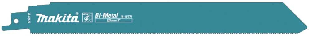 Makita Tiesinio pjūklo pjūkleliai BIM 225x1,1mm (14+18tpi), 5Vnt., Metalui B-43175