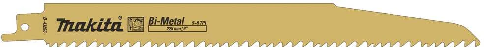 Makita Tiesinio pjūklo pjūkleliai BIM 225x1,6mm (5-8tpi), 5Vnt. B-43256
