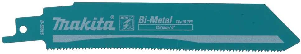 Makita Tiesinio pjūklo pjūkleliai BIM išgaubto danties 152X1,1MM(14+18TPI),5Vnt,Metalui B-55815
