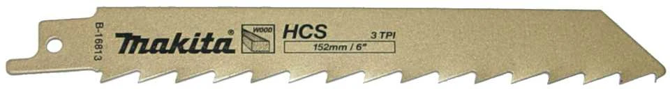 Makita Tiesinio pjūklo pjūkleliai HCS 152x1,25mm (3tpi), 5Vnt., Medžiui B-16813