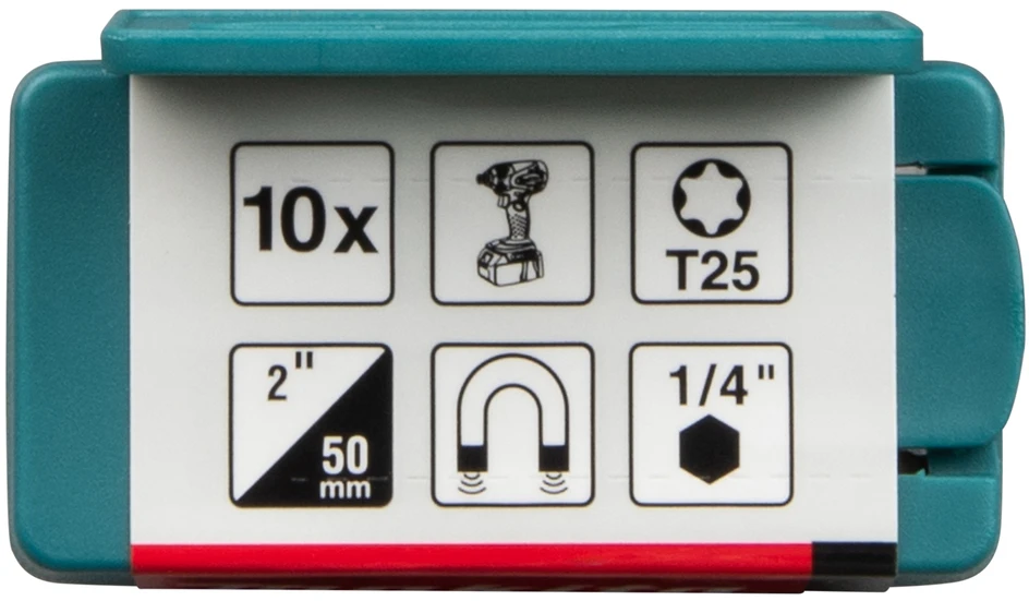 Makita Torison antgaliai E-tipo Impact PREMIER T25x50mm 10vnt. E-26048 T25 • 50 mm • 1/4" • 10 vnt