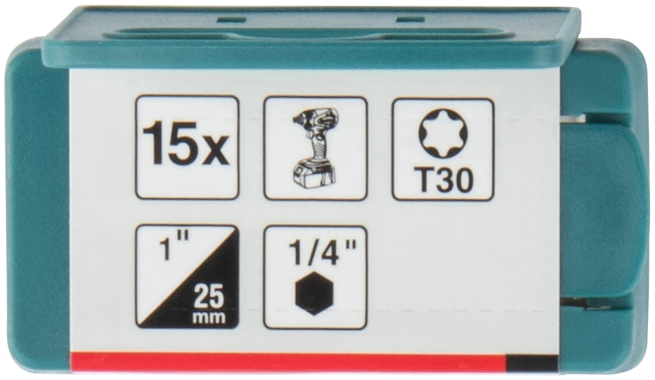 Makita Torsion antgaliai C-tipo Impact PREMIER T30x25mm 15vnt. E-25971 T30 • 25 mm • 1/4" • 2 Vnt