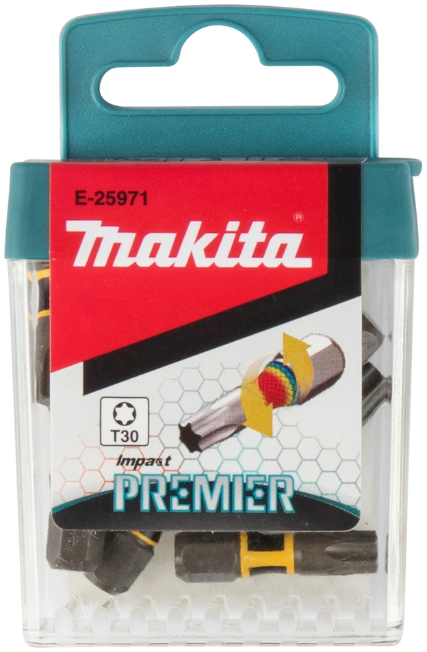 Makita Torsion antgaliai C-tipo Impact PREMIER T30x25mm 15vnt. E-25971 T30 • 25 mm • 1/4" • 2 Vnt