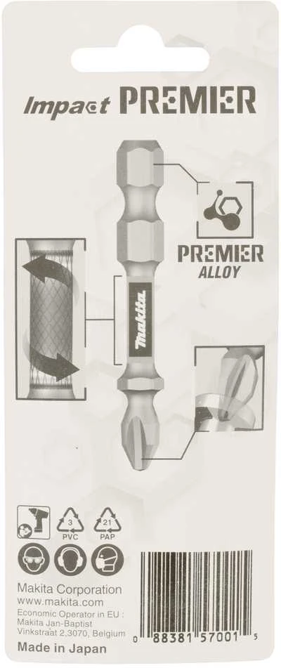 Makita Torsion sukimo antgalis (E-form), T25-50mm, 2vnt. Impact Premier E-03355 T25 • 50 mm • 1/4" • 2 vnt