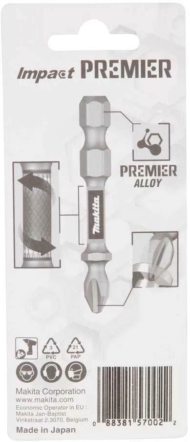 Makita Torsion sukimo antgalis (E-form), T30-50mm, 2vnt. Impact Premier E-03361 T30 • 50 mm • 1/4" • 2 vnt