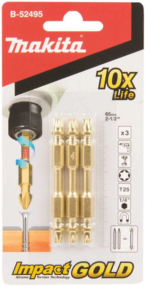 Makita Torsion sukimo antgalis T25-65mm (3) Dbl-End B-52495