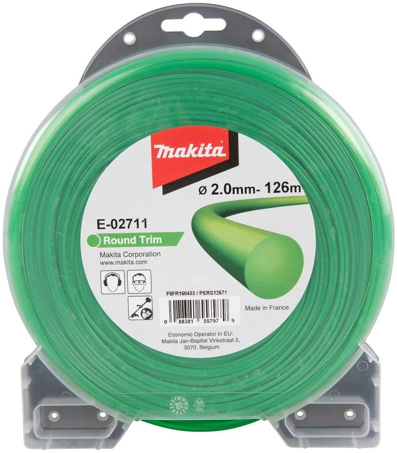 Makita Trimeriai 2,0mm/126m apvalus valas E-02711