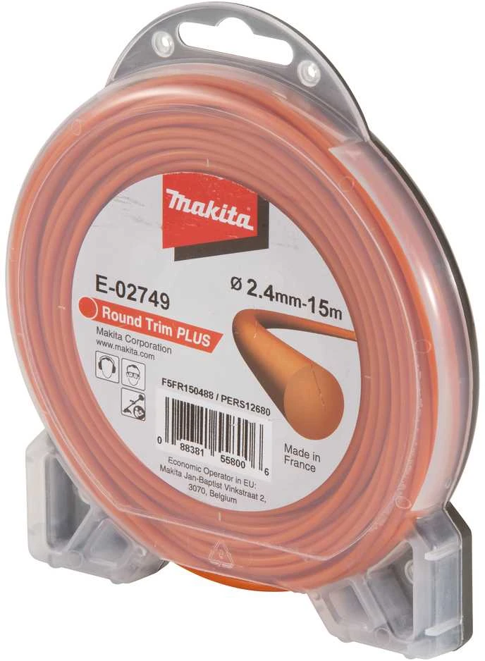 Makita Trimeriai 2,4mm/15m apvalus valas E-02749