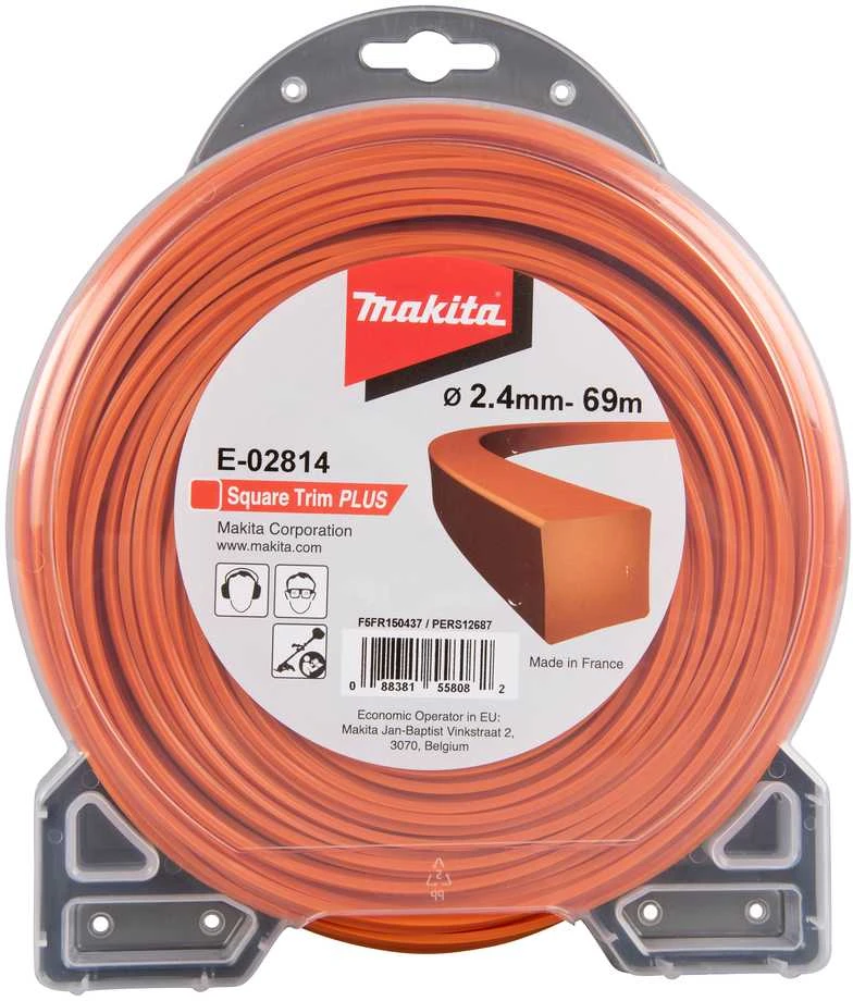 Makita Trimeriai 2,4mm/69m kvadratinis valas E-02814
