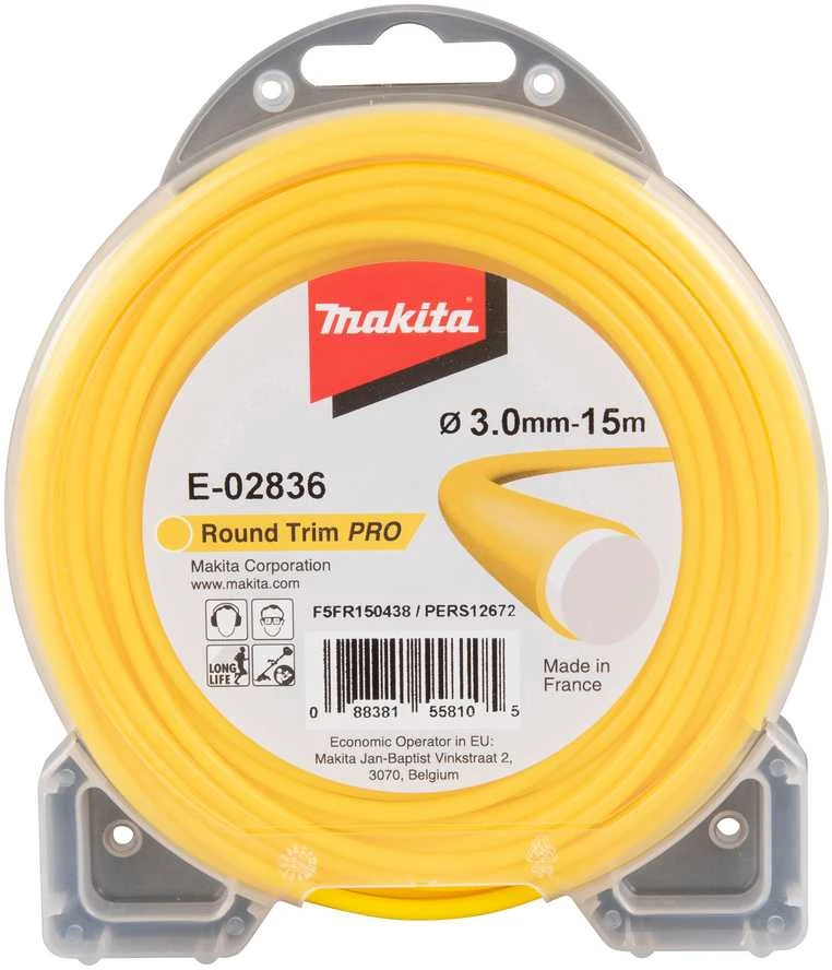 Makita Trimeriai 3,0mm/15m apvalus valas E-02836