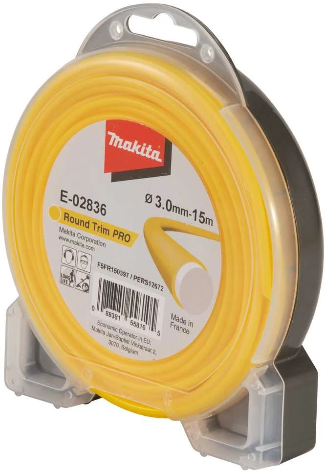 Makita Trimeriai 3,0mm/15m apvalus valas E-02836