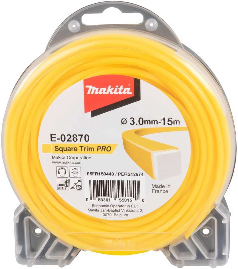 Makita Trimeriai 3,0mm/15m kvadratinis valas E-02870