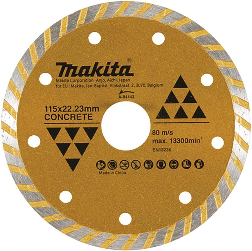 Makita TURBO segmentas 115MM akmeniui/betonui geltonas A-84143