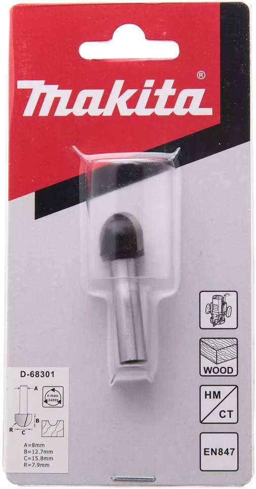 Makita U formos griovelių freza 15,8x12,7 mm/ 44,5mm, 8mm Kotelio skersmuo D-68301