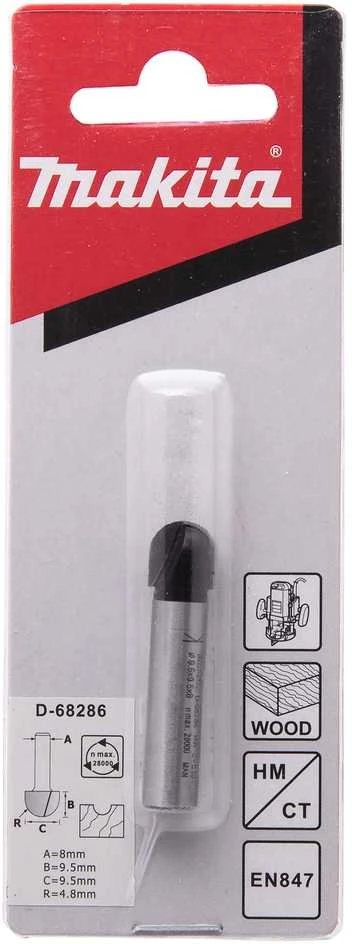 Makita U formos griovelių freza 9,5x9,5 mm/ 41,3mm, 8mm Kotelio skersmuo D-68286