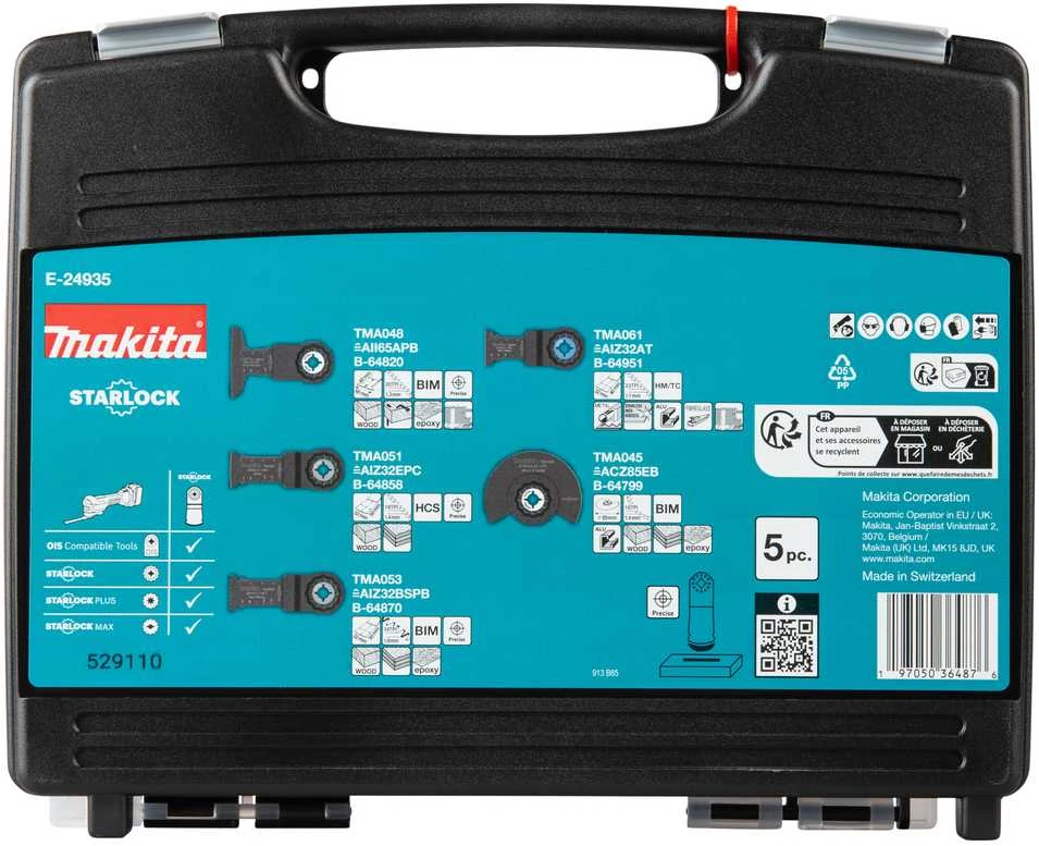 Makita Universalaus švytuoklinio įrankio ašmenų rinkinys "Plunge" STARLOCK griebtuvui, 5 vnt. E-24935