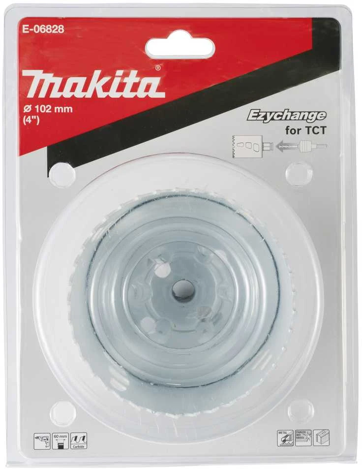 Makita Universali gręžimo karūna EZYCHANGE TCT 102mm E-06828 T.C.T • 102 mm • Ezychange