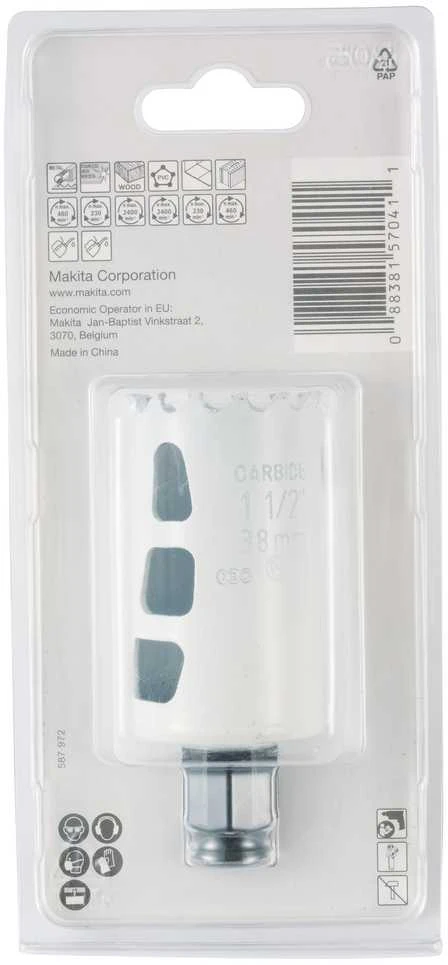 Makita Universali gręžimo karūna EZYCHANGE TCT 38mm E-06694 T.C.T • 38 mm • Ezychange