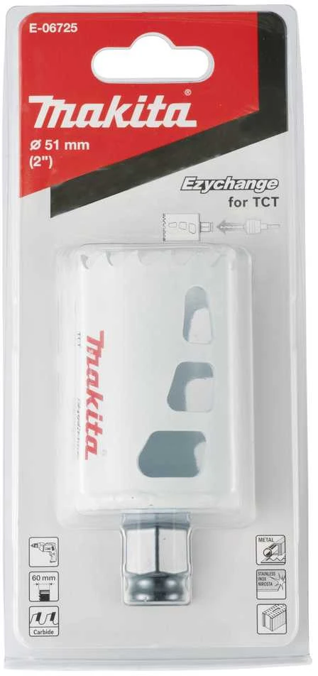 Makita Universali gręžimo karūna EZYCHANGE TCT 51mm E-06725 T.C.T • 51 mm • Ezychange
