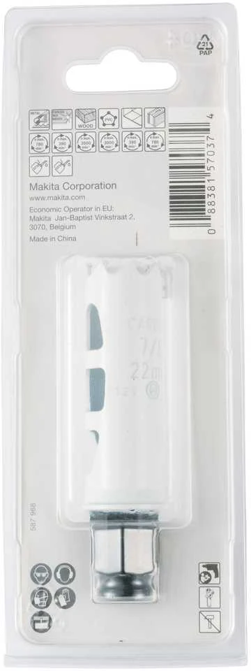 Makita Universali gręžimo karūna EZYCHANGE TCT 22mm E-06650 T.C.T • 22 mm • Ezychange