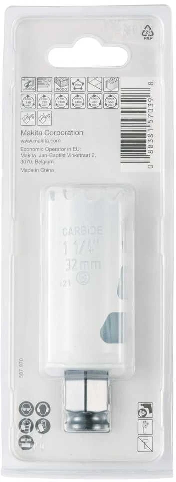 Makita Universali gręžimo karūna EZYCHANGE TCT 32mm E-06672 T.C.T • 32 mm • Ezychange