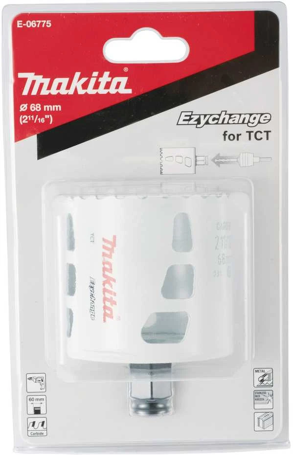 Makita Universali gręžimo karūna EZYCHANGE TCT 68mm E-06775 T.C.T • 68 mm • Ezychange