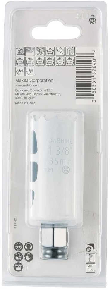 Makita Universali gręžimo karūna EZYCHANGE TCT 35mm E-06688 T.C.T • 35 mm • Ezychange