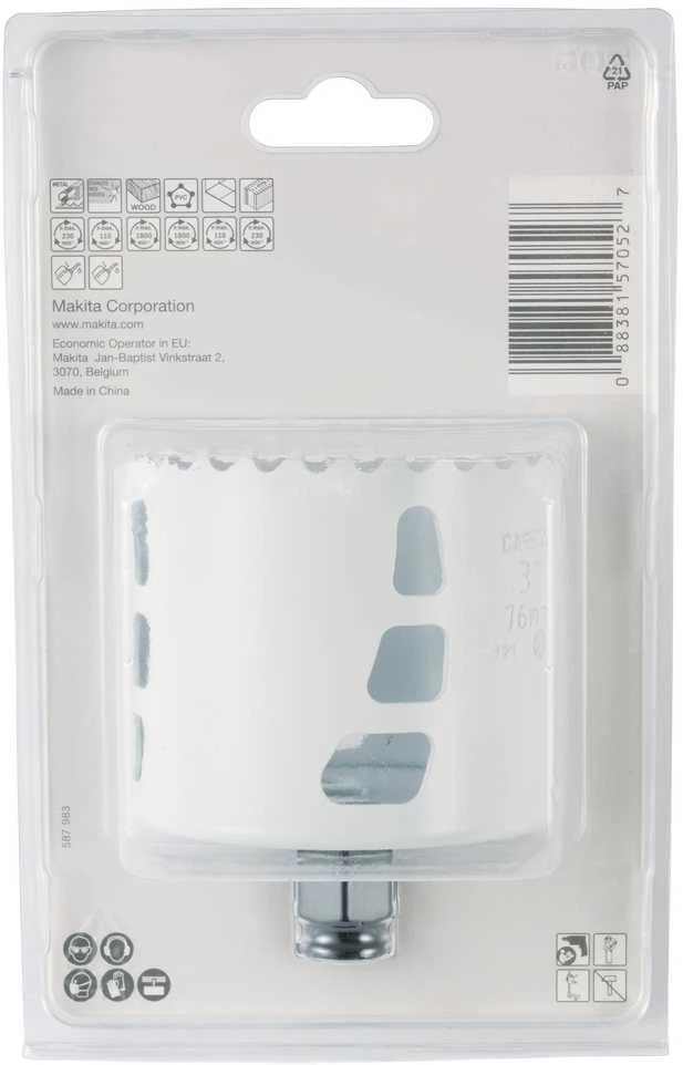 Makita Universali gręžimo karūna EZYCHANGE TCT 76mm E-06806 T.C.T • 76 mm • Ezychange