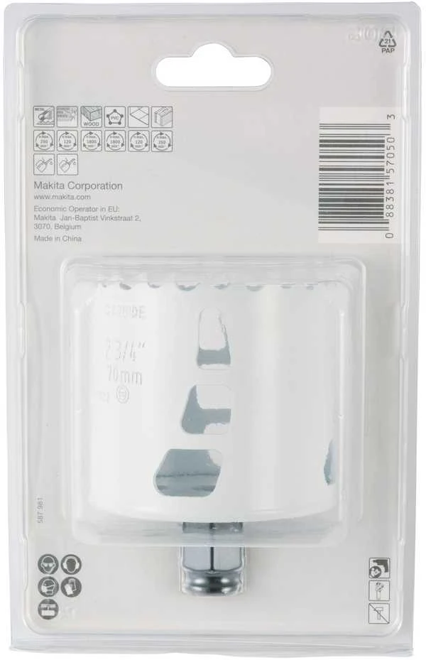 Makita Universali gręžimo karūna EZYCHANGE TCT 70mm E-06781 T.C.T • 70 mm • Ezychange