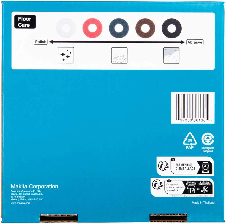 Makita Veltinio padas grindims, baltas, naudojimui su PS001G 1914S5-9 Veltinio padas grindims