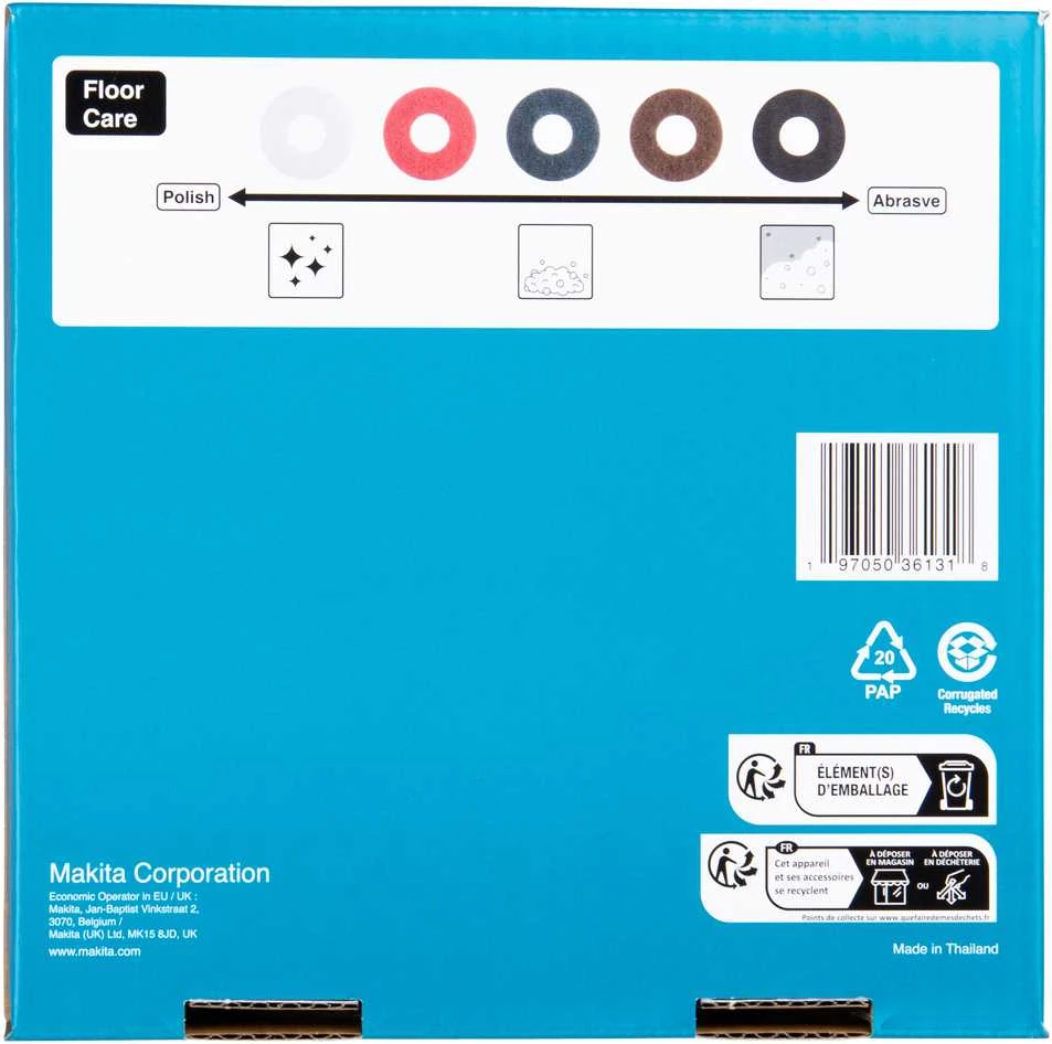 Makita Veltinio padas grindims, raudonas, naudojimui su PS001G 1914S6-7 Veltinio padas grindims