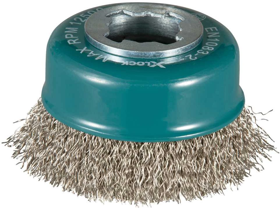 Makita Vielinė šlifavimo taurė, banguota viela, 0.3mm, Ø 75 mm, X-LOCK D-73346