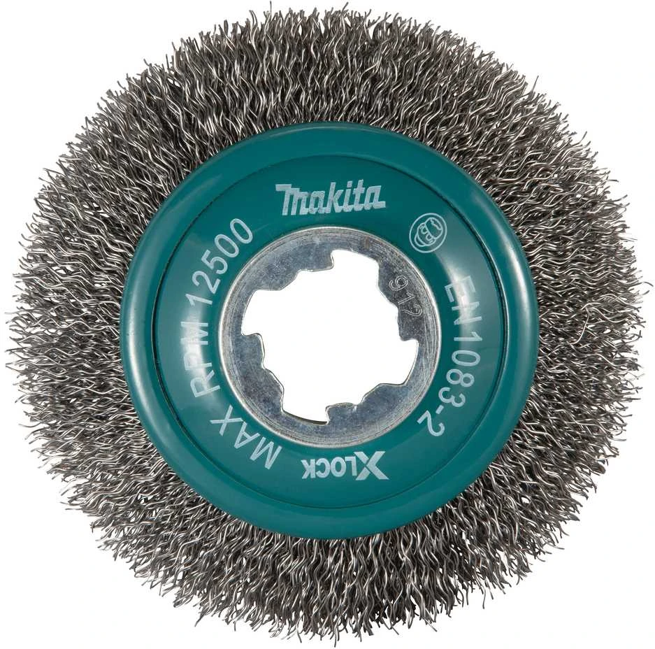 Makita Vielinis kūginis šlifavimo šepetys, banguota viela, 0.3mm, Ø 100 mm, X-LOCK D-73449