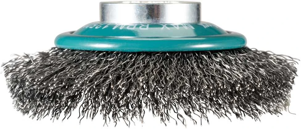 Makita Vielinis kūginis šlifavimo šepetys, banguota viela, 0.3mm, Ø 100 mm, X-LOCK D-73449