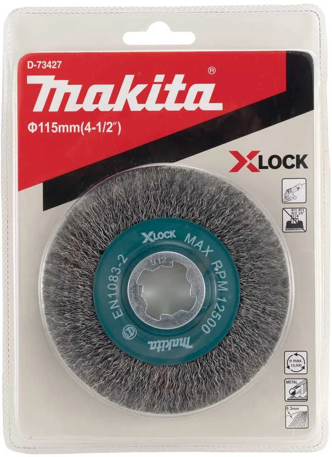 Makita Vielinis šlifavimo diskas, banguota viela, 0.3mm, Ø 115 mm, X-LOCK D-73427