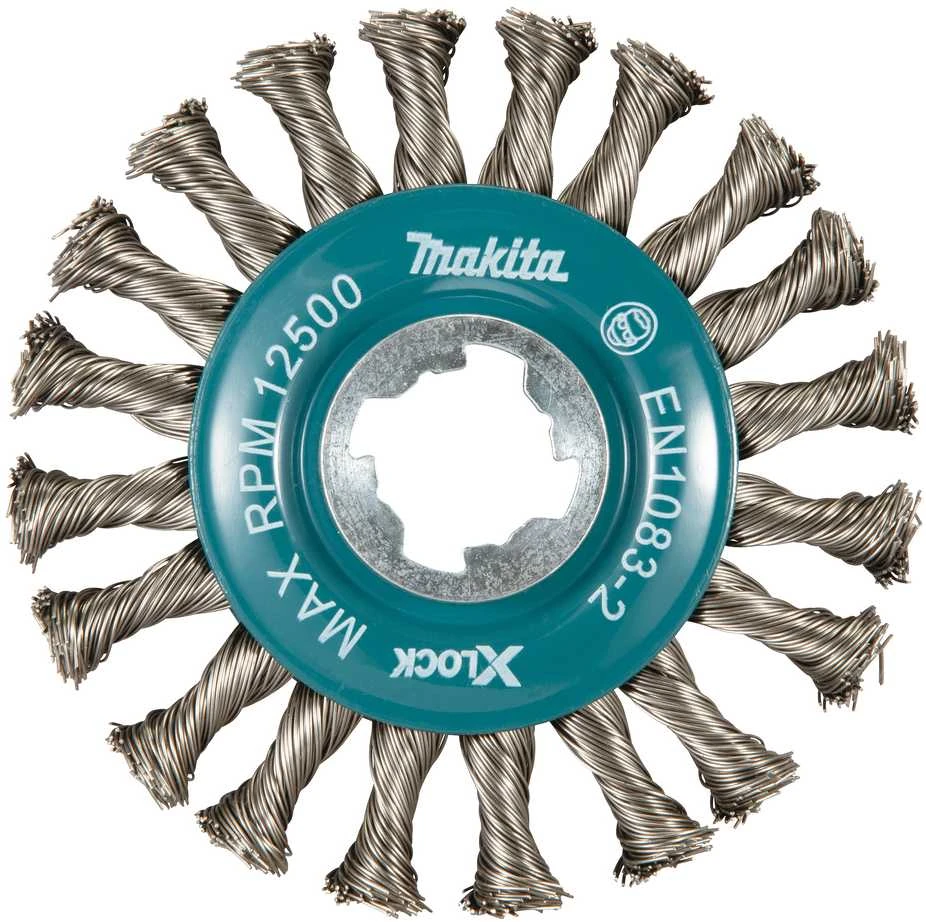 Makita Vielinis šlifavimo diskas, sukta viela, 0.5mm, Ø 115 mm, X-LOCK D-73352